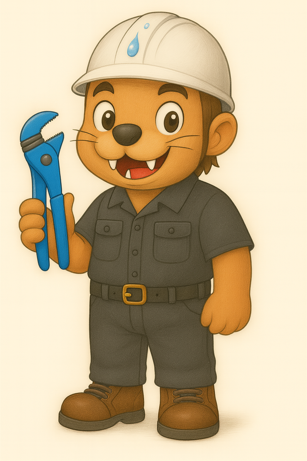 Plumber service mascot
